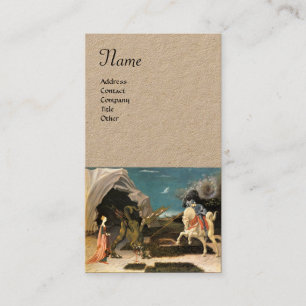 ST. GEORGE, DRAGON UND PRINCESS Perchess Kraft Visitenkarte