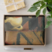 ST. GEORGE, DRAGON UND PRINZESS Gelbgrün Seidenpapier (Geschenk)