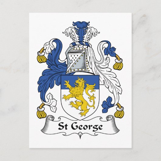 St George Familienwappen Postkarte (Vorderseite)