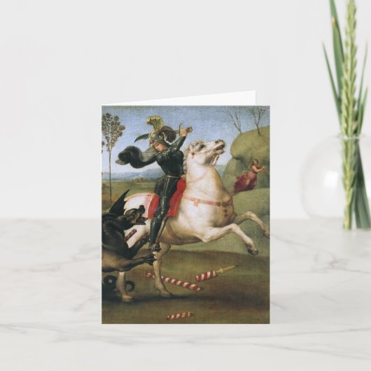 St. George Fighting Dragon Raphael Fine Art Karte (Vorderseite)