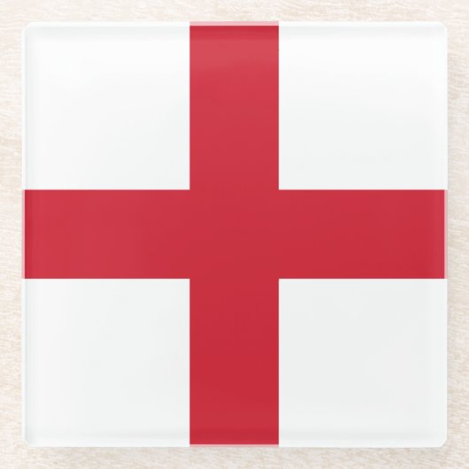 St. George ~ Flagge von England Glasuntersetzer (Vorderseite)