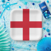 St. George ~ Flagge von England Pappteller (Party)