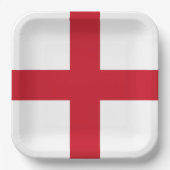 St. George ~ Flagge von England Pappteller (Vorderseite)