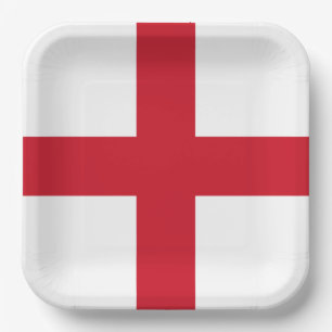St. George ~ Flagge von England Pappteller