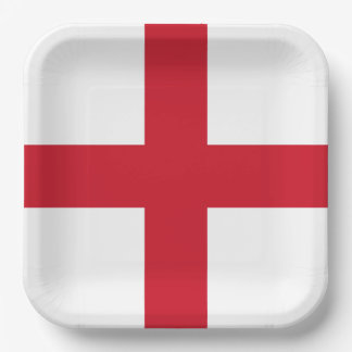 St. George ~ Flagge von England Pappteller