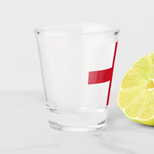 St. George ~ Flagge von England Schnapsglas (Links)