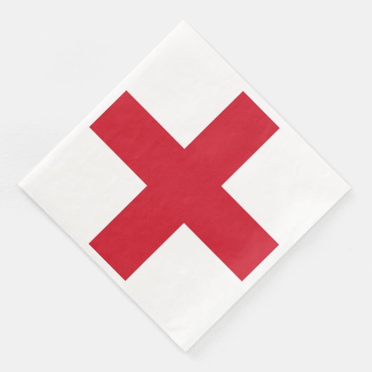 St. George ~ Flagge von England Serviette (Ecke)