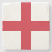 St. George ~ Flagge von England Steinuntersetzer (Vorderseite)