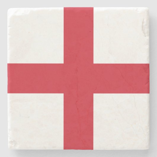 St. George ~ Flagge von England Steinuntersetzer (Vorderseite)