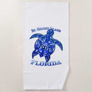 St. George Florida Vacation Tribal Turtle Strandtuch