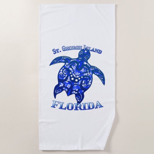St. George Florida Vacation Tribal Turtle Strandtuch (Vorderseite)