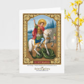 St George - Grußkarte Karte (Gelbe Blume)