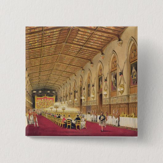 St George Hall, Windsor Schloss, 1838 (Farbe Button (Vorderseite)