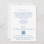 St. George Island All-in-One Blue QR Code Wedding Einladung (Rückseite)