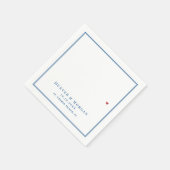 St. George Island FL Karte Elegant Navy Blue Weddi Serviette (Ecke)