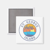 St. George Island, Florida Faded Classic Style Magnet (Vorderseite/Rückseite)