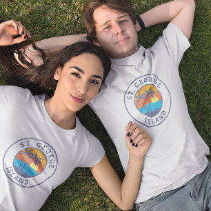 St. George Island, Florida Faded Classic Style T-Shirt