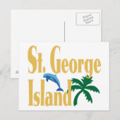 St. George Island Florida Postkarte (Vorne/Hinten)