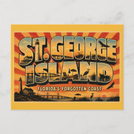 St. George Island Florida Vergessene Küste Vintage Postkarte