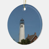 St George Island Lighthouse auf einer Keramik Ornament (Links)
