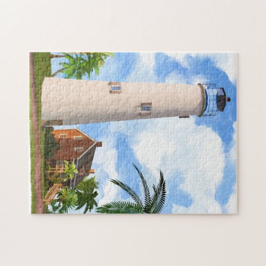 St. George Island Lighthouse - Florida Art Puzzle (Horizontal)