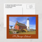 St George Island Lighthouse, Florida Postkarte (Vorne/Hinten)