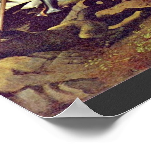 St. George kämpft den Drachen von Raffael Poster (Ecke)