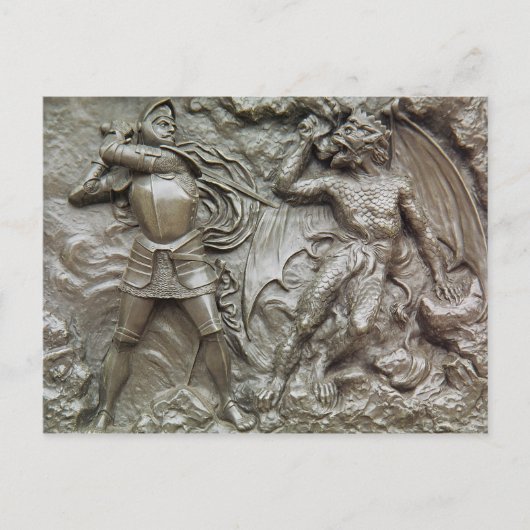 St. George kämpft gegen den Drachen Postkarte (Vorderseite)