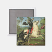 St. George kämpft mit dem Drachen Magnet (Vorderseite/Rückseite)