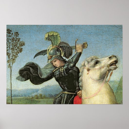 St. George kämpft mit dem Drachen Poster (Vorne)