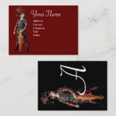 ST. GEORGE Monogram, Red Black Visitenkarte (Vorne/Hinten)