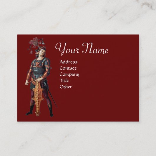 ST. GEORGE Monogram, Red Black Visitenkarte (Vorderseite)