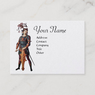 ST. GEORGE Monogram, Silver Platinum Paper Visitenkarte