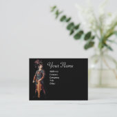 ST. GEORGE Monogramm, Schwarz-Gold-Metallic Visitenkarte (Stehend Vorderseite)