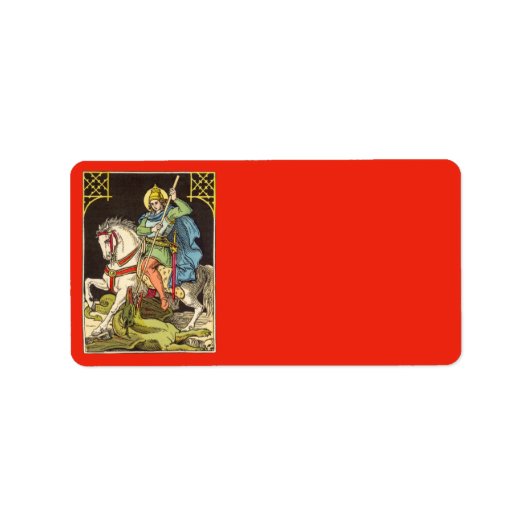St. George on Horseback (BS 01) Adressaufkleber (Vorne)