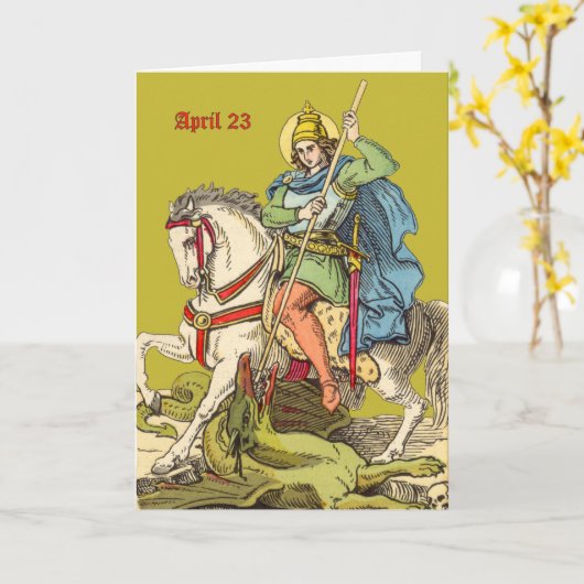 St. George on Horseback (BS 01) Karte (Gelbe Blume)
