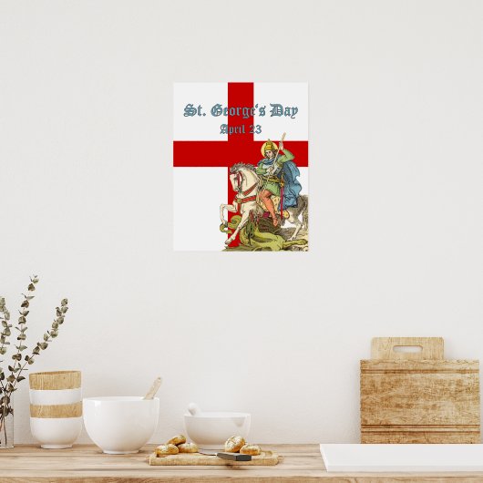 St. George on Horseback (BS 01) Poster (Küche)