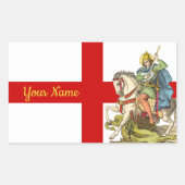 St. George on Horseback (BS 01) Rechteckiger Aufkleber (Vorderseite)