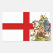 St. George on Horseback (BS 01) Rechteckiger Aufkleber (Vorderseite)