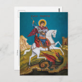 St. George Orthodox Christliches Symbol Postkarte (Vorne/Hinten)