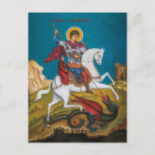 St. George Orthodox Christliches Symbol Postkarte (Vorderseite)