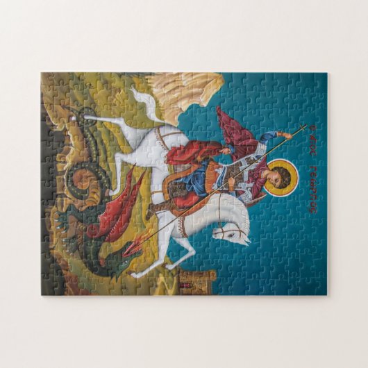 St. George Orthodox Christliches Symbol Puzzle (Horizontal)
