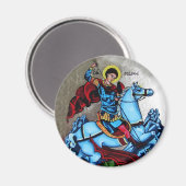 St George Orthodox Icon Magnet (Vorderseite/Rückseite)
