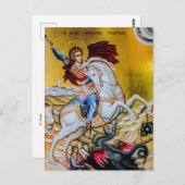 St. George Orthodox Icon Postkarte (Vorne/Hinten)