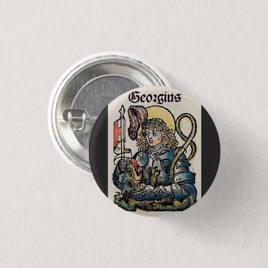 St. George Patron in England Button (Vorne & Hinten)