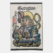 St. George Patron in England Geschirrtuch (Vertikal)