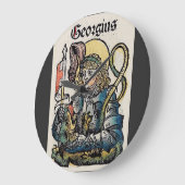 St. George Patron in England Große Wanduhr (Winkel)