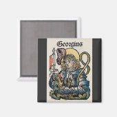 St. George Patron in England Magnet (Vorderseite/Rückseite)