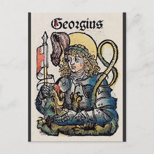 St. George Patron in England Postkarte (Vorderseite)