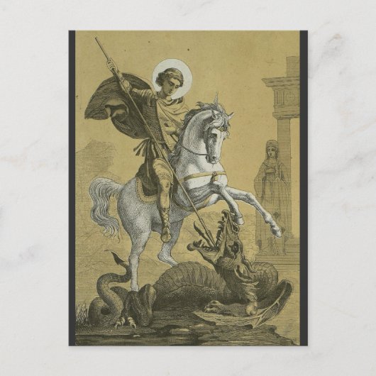 St. George Patron in England Postkarte (Vorderseite)